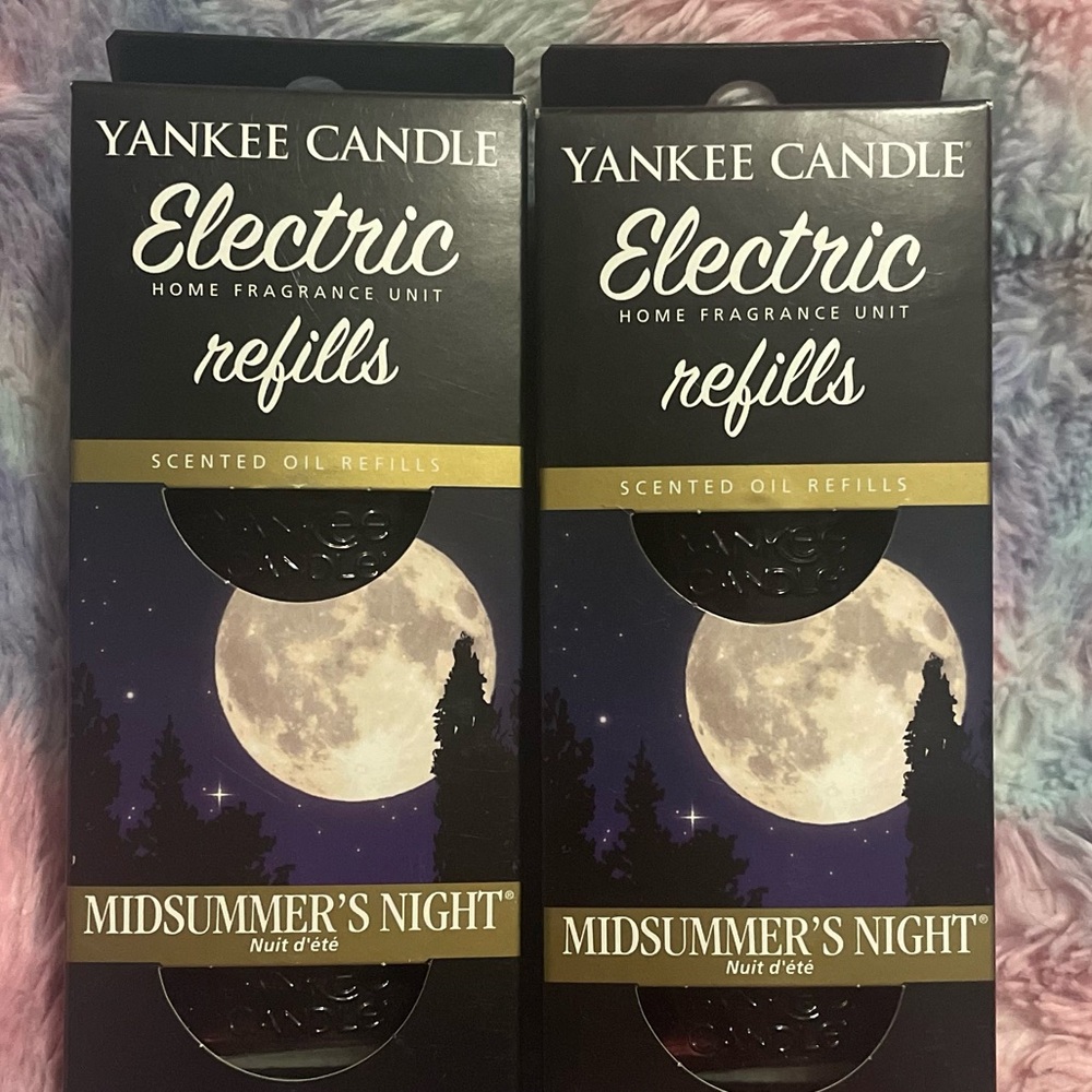 Yankee Candle MIDSUMMER'S NIGHT Scented Oil PLUG-IN REFILL 2 boxes, 4 refills - Picture 2 of 5